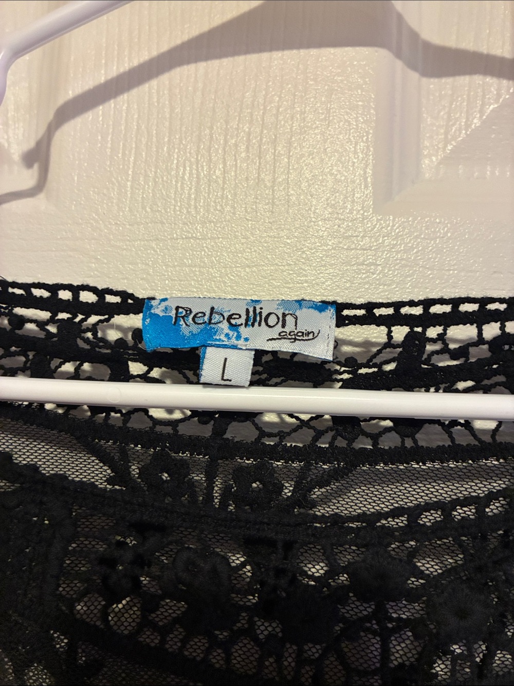 Rebellion Again Sheer Black Lace Top - Picture 3 of 8